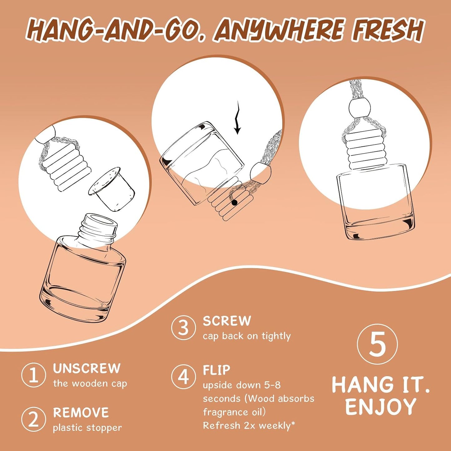 Mahogany Coconut Vehicle Air Freshener
