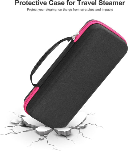 Travel Steamer Case Compatible with Jack & Rose/For Drflash/For Oghom 110V-240V Garment Steamers, Handheld Steamer Carrying Bag Organizer for Iron Accessories Black(Case Only, Steamer Not Included)