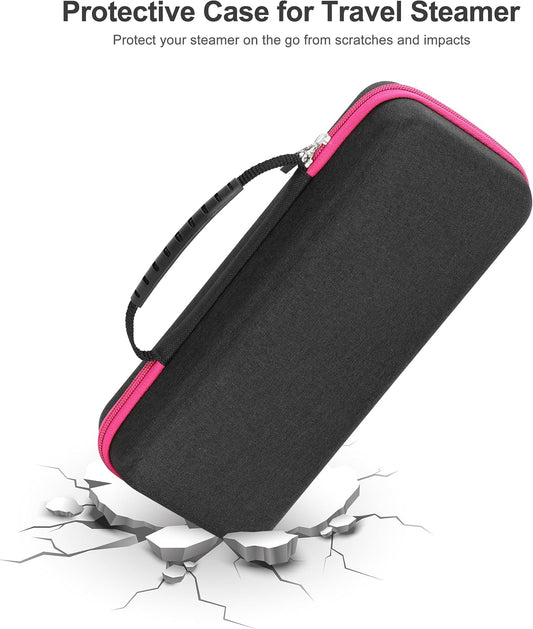 Travel Steamer Case Compatible with Jack & Rose/For Drflash/For Oghom 110V-240V Garment Steamers, Handheld Steamer Carrying Bag Organizer for Iron Accessories Black(Case Only, Steamer Not Included)