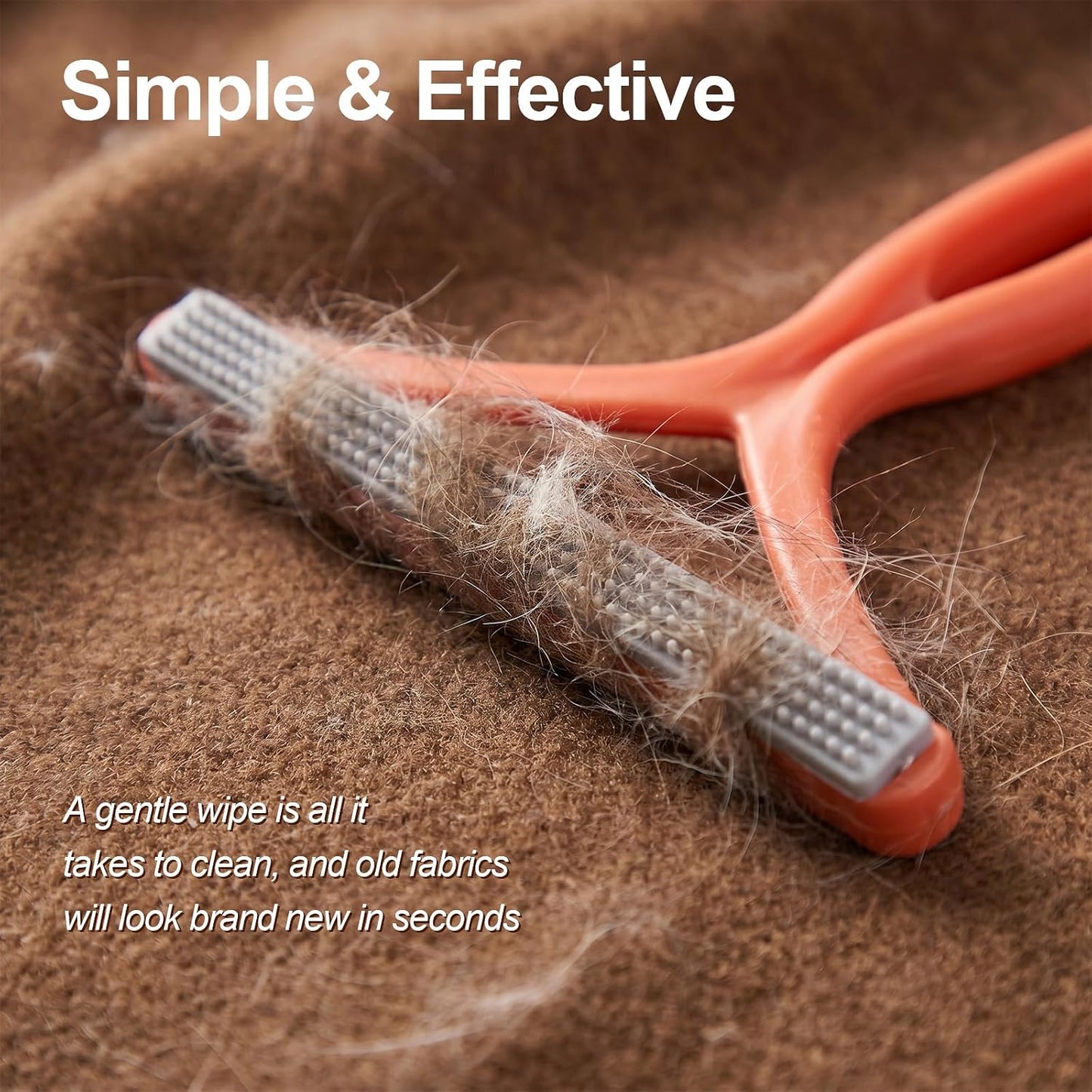 2PCS Portable Lint Remover Hand Fuzz Shaver Reusable Double Sided Travel Carpet Scraper Hair Removal Rake Brush Tool for Couch, Carpets, Cat Trees, Car Mats, Furniture, Clothes, Pet Houses, Dog & Cat