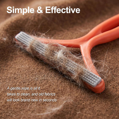 2PCS Portable Lint Remover Hand Fuzz Shaver Reusable Double Sided Travel Carpet Scraper Hair Removal Rake Brush Tool for Couch, Carpets, Cat Trees, Car Mats, Furniture, Clothes, Pet Houses, Dog & Cat
