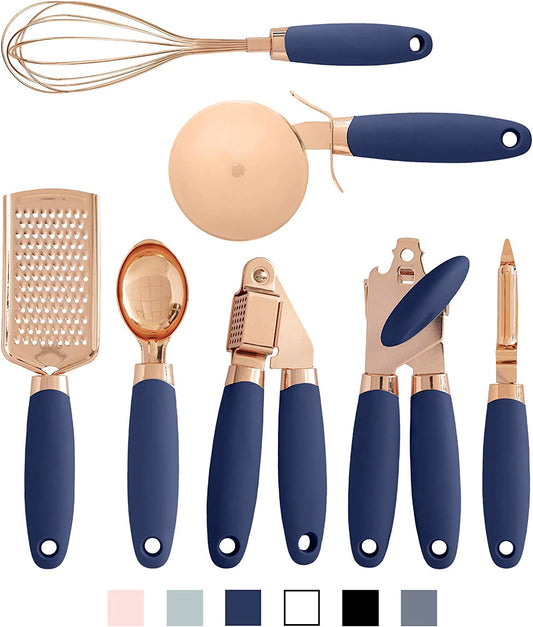 Copper & Navy 7-Piece Kitchen Utensil Set