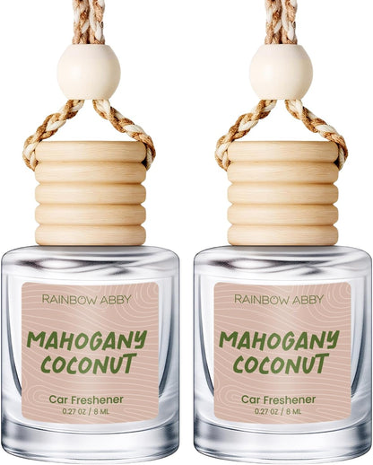Mahogany Coconut Hanging Car Air Freshener Diffuser
