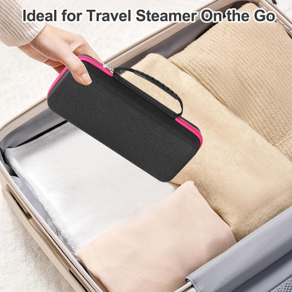 Travel Steamer Case Compatible with Jack & Rose/For Drflash/For Oghom 110V-240V Garment Steamers, Handheld Steamer Carrying Bag Organizer for Iron Accessories Black(Case Only, Steamer Not Included)