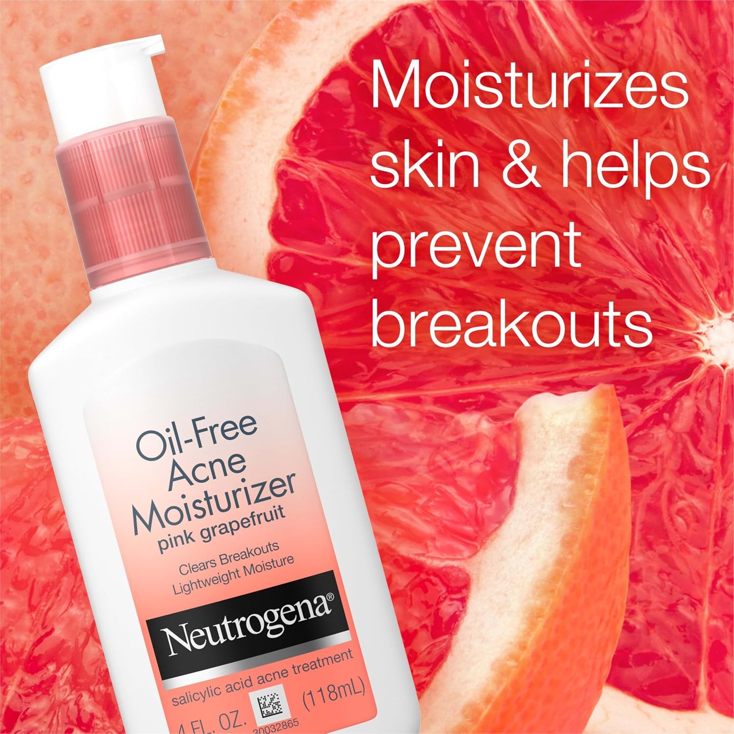 Oil Free Acne Moisturizer, Pink Grapefruit, 4 Fl Oz