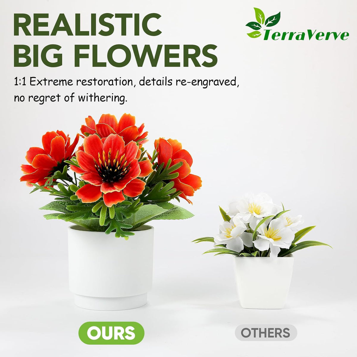 Artificial red flowers for bedroom decoration