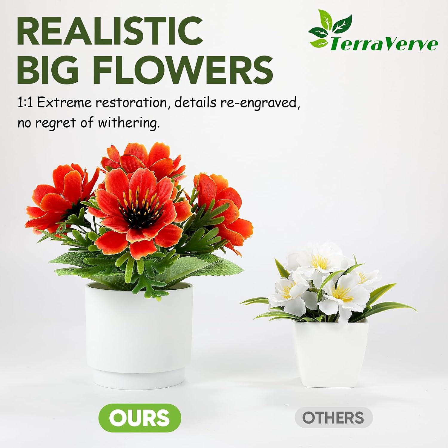 Artificial red flowers for bedroom decoration
